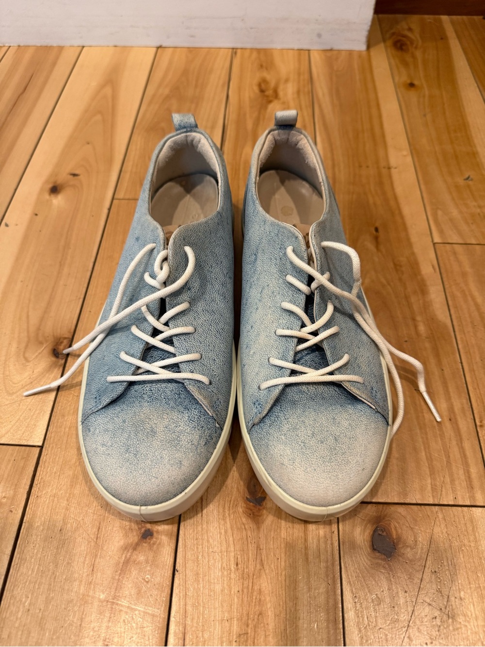 Ecco Light Blue Lace-Up Sneakers 6